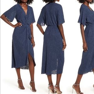 All in favor rose midi dress